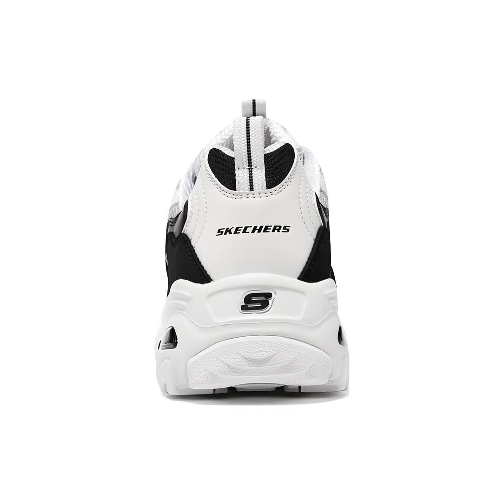 Skechers D'Lites 1.0 На шнуровке Устойчивые к истиранию Устойчивые к истиранию Низкие Кроссовки на массивной подошве Женские Черно-белые 149792-WBK