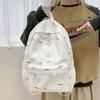Школьная сумка Милый бант Школьная сумка Девочка средней школы Ученица старших классов Девочка Большой вместимости Универсальный Рюкзак с принтом