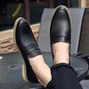 Mens Formal Dress Shoes Black White Leather Wedding Shoes Men Loafers Chaussure Homme Casual Flats Oxford