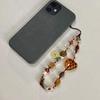 Resin Wrist Lanyard Strap Retro Bracelet Keychain Y2K Bag Pendant  For Girl Woman