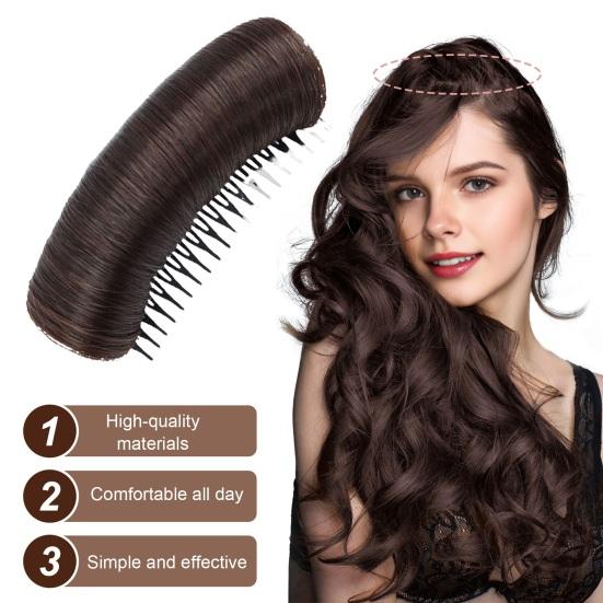 4 шт., пучок для волос, невидимая пушистая подушечка для волос, черный, коричневый, накладная заколка для волос, расческа для объема волос, инструмент для укладки, женские аксессуары для волос