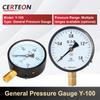 Y-100 Radial Pressure Gauge 100mm -0.1~60MPa G1/2 M20 Air Water Vacuum Negative Manometer for Industrial Use