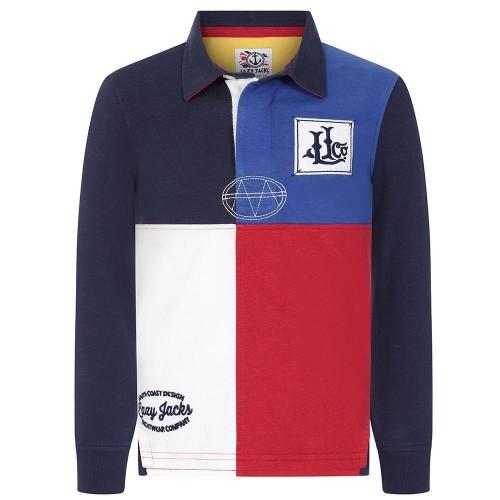Lazy Jacks Boys Colour Block Rugby Shirt