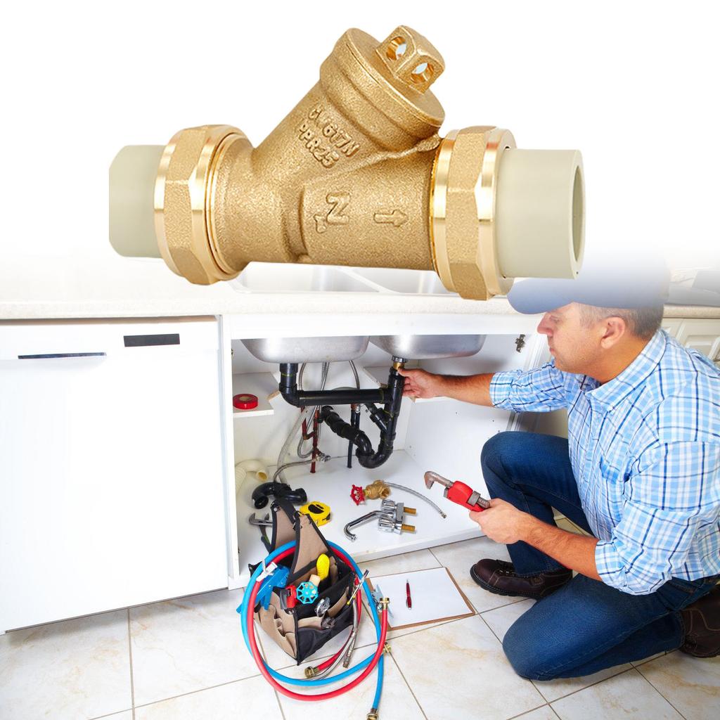 Brass Strainer Mesh Filter Valve Check Valve Female Thread Inline Y Type Strainer Valve Pipe Fitting Connector Adapter