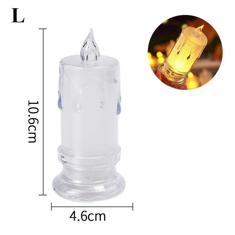 1/4/12/24 шт. светодиодов, беспламенная свеча, светодиодная свеча-колонна Gap, включая батарею, идеально подходит для рождественских семейных посиделок, ужинов при свечах