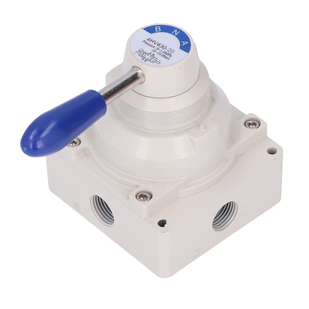 Pneumatic Hand Valve 3 Position 4 Way Aluminum Alloy Rotary Lever Air Flow Control Valves4HV430?20