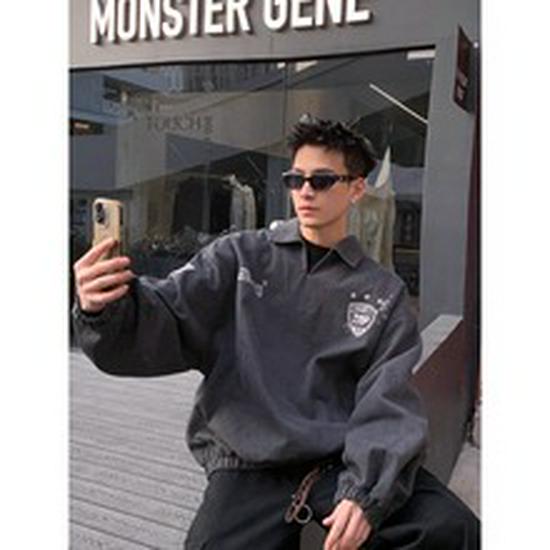 Мужская джинсовая мотокуртка в европейском ретро-стиле, облегающего кроя, с влиянием американских трендов