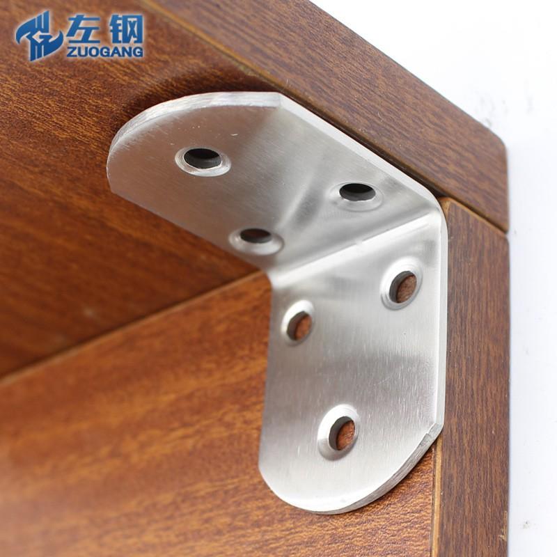 Stainless Steel L-Shape Corner Bracket 38mm Wide Heavy Duty Shelf Support Connector Cabinet Furniture Assembly