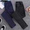 Plus Size Women Jeans Winter Pants Denim Pencil Female Elastic Basic Blue High Waist Trousers Oversize Fashion New Pants 4XL 5XL