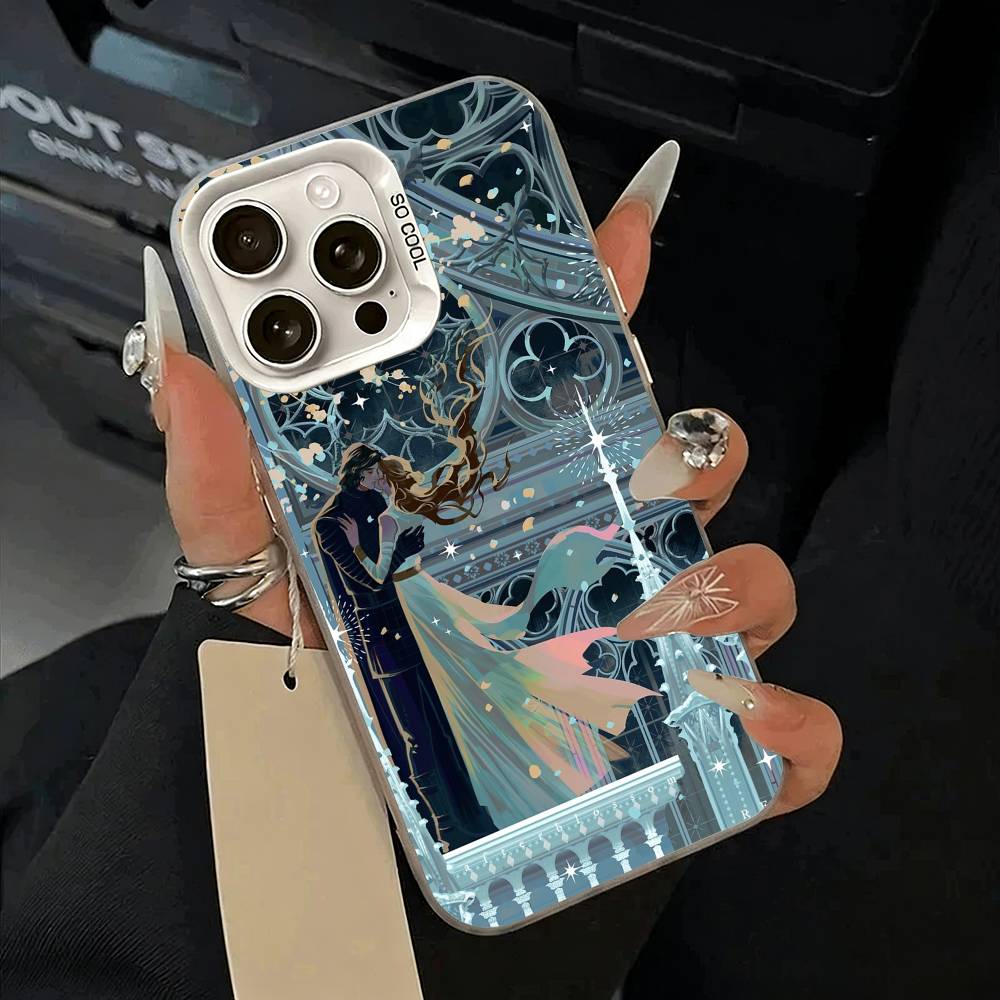 A-Acotar Двор тумана и ярости Чехол для телефона Для iPhone 11 12 13 14 15 16 Pro Max Plus белый Серебристый Чехол для телефона