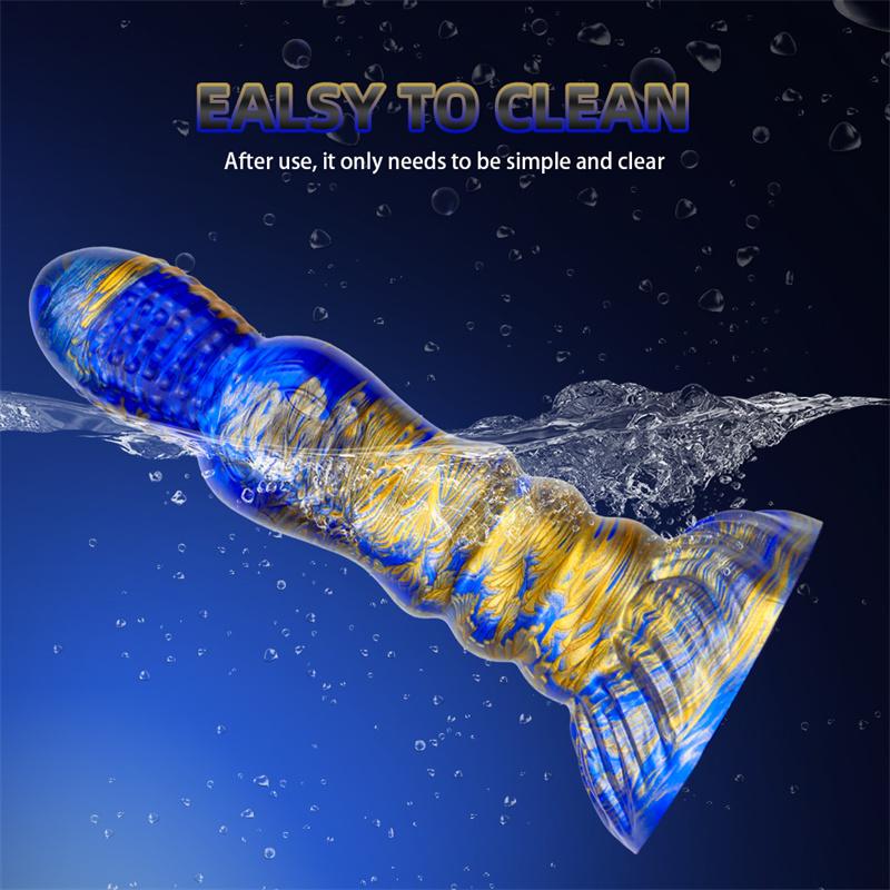 King Kong Bell Liquid Silicone Mixed Color Anal Plug Sex Toys for Women with Oversized Backyard Expansion Anal Masturbation Device