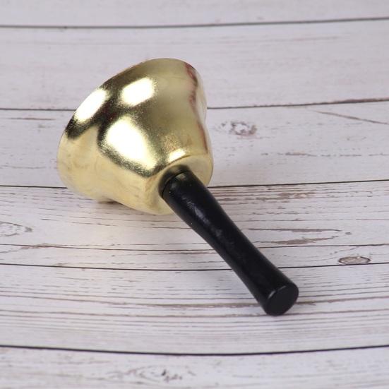 Рождественский колокольчик с деревянной ручкой Jingle Bells Clear Tone Handbell для Санта-Клауса