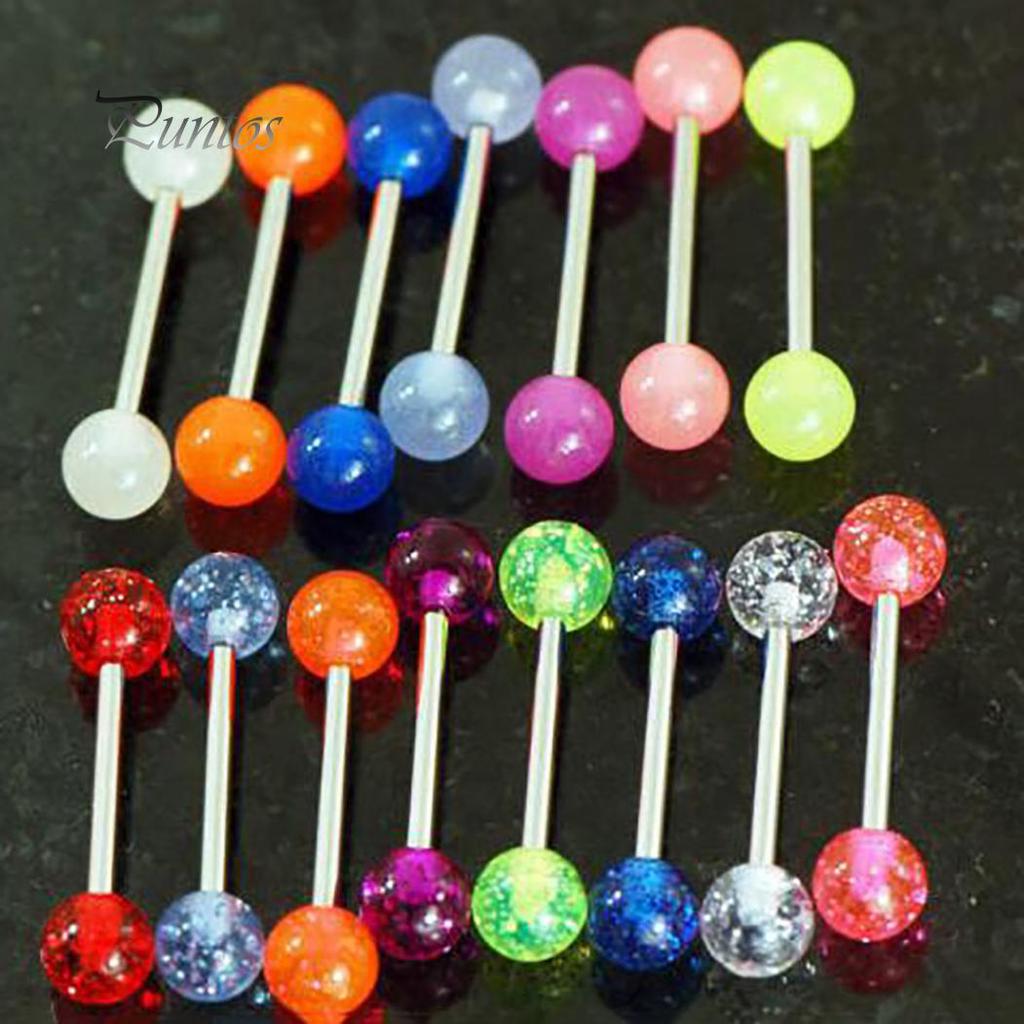 Пирсинг в виде штанги на язык