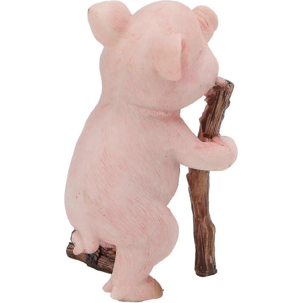 A Cute Little Pig Gift For Children From A Decorative Statue Of A Rural Style Back Firewood Pig Rack