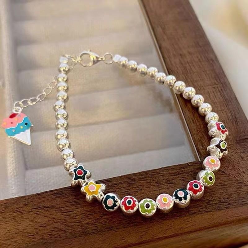 Geometric Flower Elegant Bracelet For Women Sweet Fresh Style Summer 2024