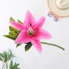Artificial Flower Weather-resistant Non-fading No Withering No-Watering Easy Maintenance 3D Printing 3 Heads Artificial Lily Flower Home Decor