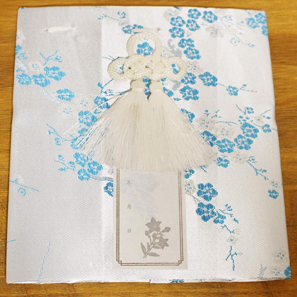 Буддийская урна, 2,5 дюйма, Синий цвет цветка сливы, Шелковый чехол для урны (Только чехол) для Разделённого Пепла