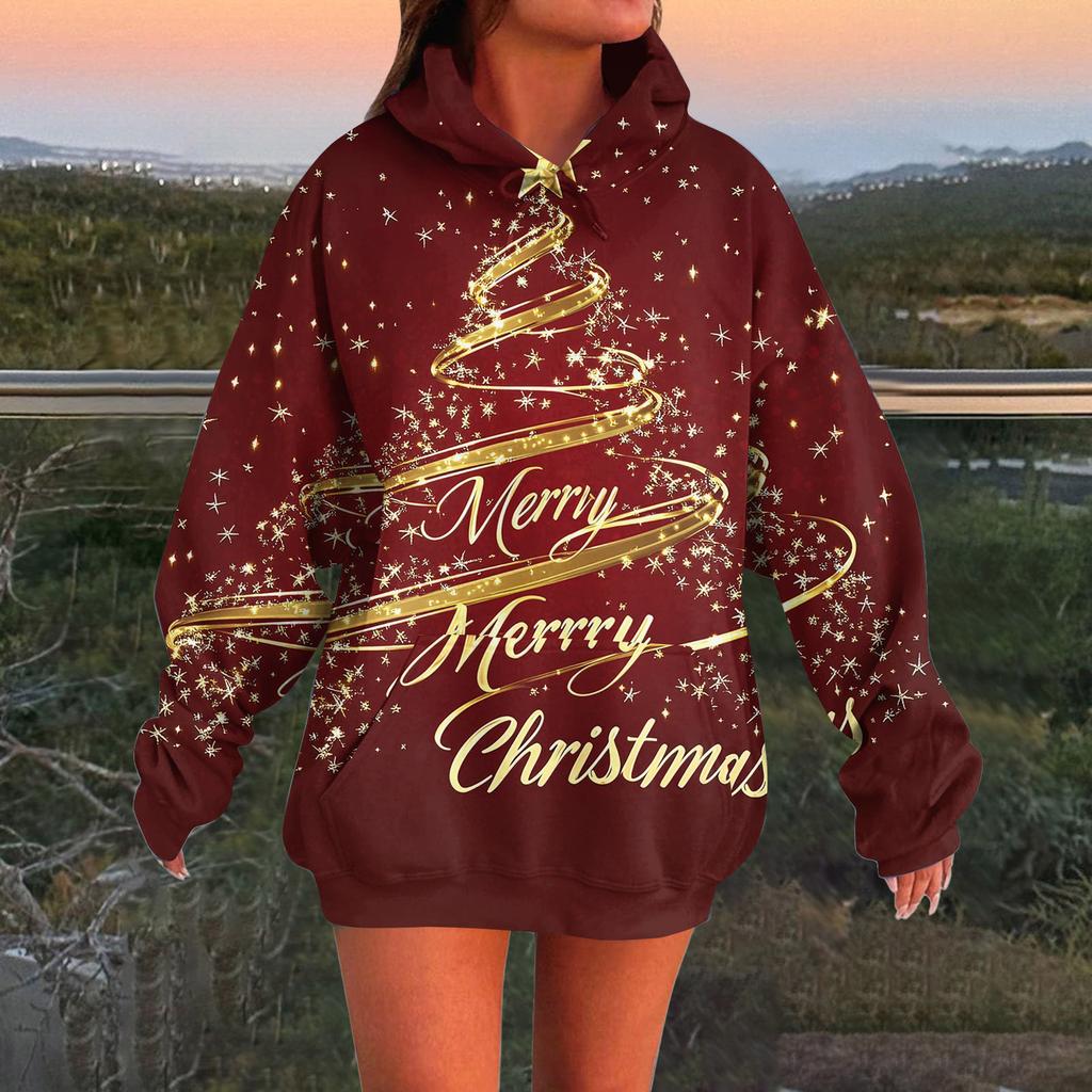 Women's Fashion Daily Versatile Casual Crewneck Sweatshirts Long Sleeve Printed Top Sweatshirts