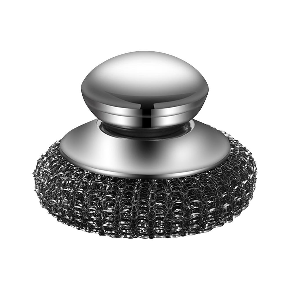 Stainless Steel Dish Scrubber With Handle Wool Dish Scrubber Heavy Duty Steel Wool Scrubber Tool Stainless Steel Scrubbing