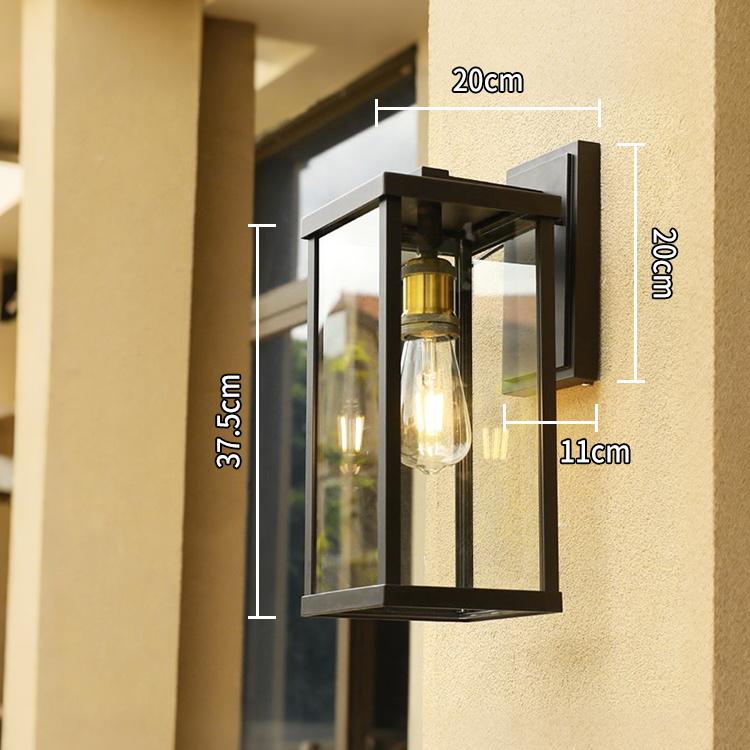 IP65 Waterproof 3500K Warm White LED Wall Sconce with Glass Diffuser Aluminum Alloy Construction for Garden & Street Outdoor Use