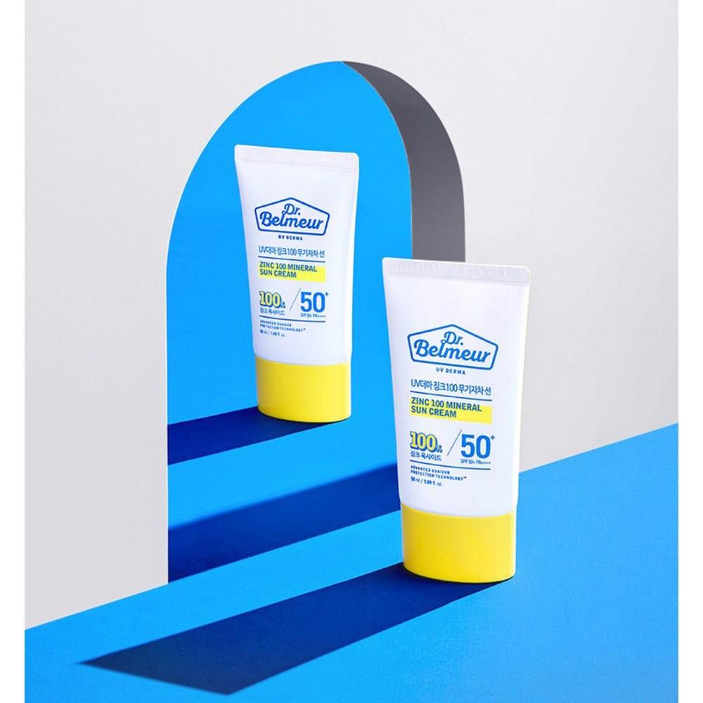 The Face Shop Доктор. Belmeur UV Derma Zinc 100 Неорганический солнцезащитный крем SPF50+ PA++++, 50 мл, 1 шт.