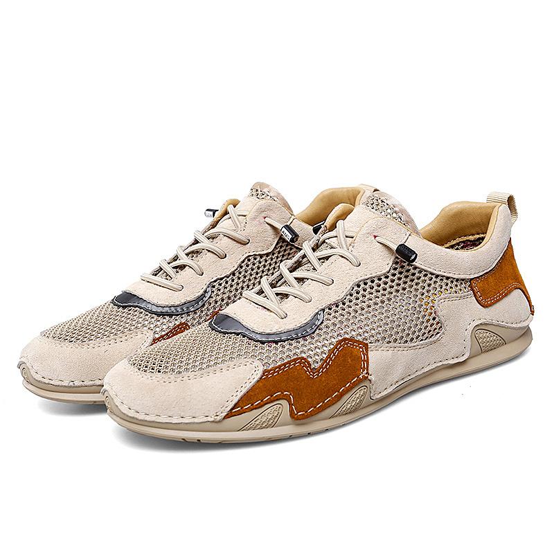 Летняя мужская сетчатая дышащая мягкая обувь для ходьбы Удобная повседневная качественная легкая сетчатая обувь для мужчин Кроссовки Большой размер