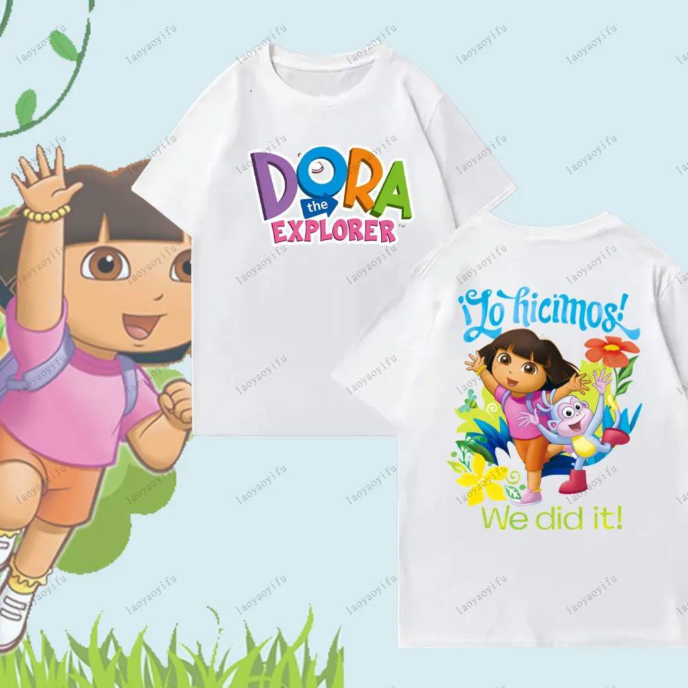 Unisex Dora The Explorer Cartoon Pattern TShirt Cute Harajuku TShirtComfortable Personality Tops Street Fashion Unisex Women