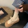 2024 Женские зимние ботинки Теплые плюшевые бархатные зимние ботинки на шнуровке Мягкие зимние кроссовки Удобная хлопковая обувь для женщин