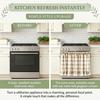 Kitchen Window Curtains Buffalo Check Valance, Ruffled Valance Curtain with Lace Trim And Bows, Polyester Cotton Light Filtering Rod Pocket for Living