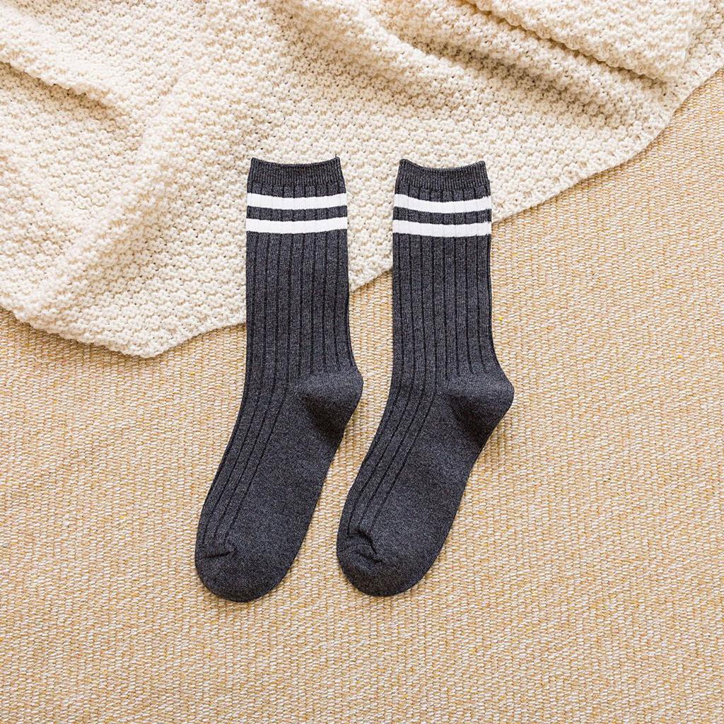 Unisex Men Woman Socks Casual Fashion Striped High Quality Cotton Socks Women Soft Breathable Harajuku Streetwear White Socks