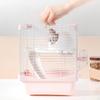 2 Layers Hamster Habitats Cage 19x23x28cm for Mice Gerbils with Slide Detachable Bottom Tray