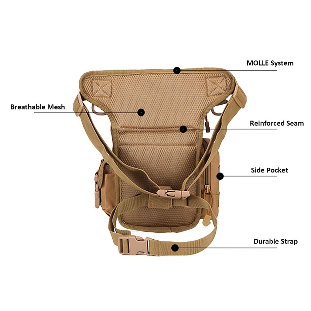 Сумка для ног, водонепроницаемая сумка для талии бедра, сумка для путешествий, пеших прогулок, езды на велосипеде, кемпинга