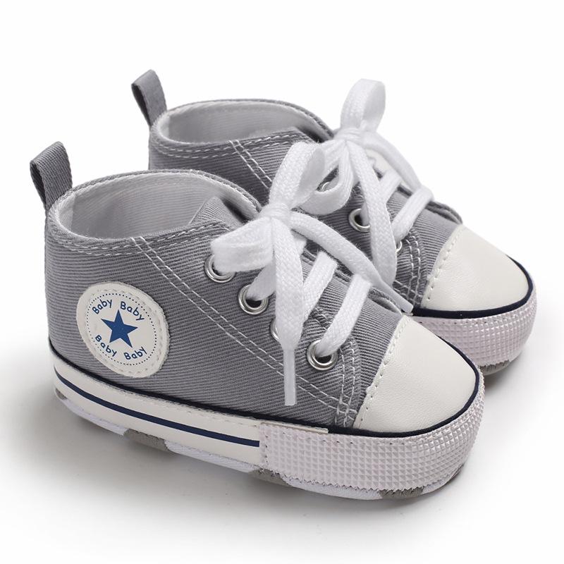 Soft Sole Star Canvas Baby Shoes, Spring/Autumn Style, for 0-1 Year Old