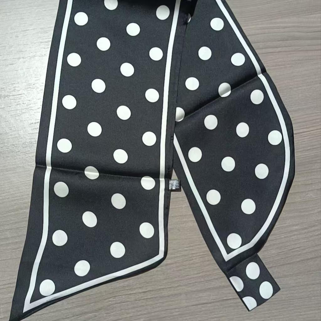 Silk Scarf Small Long Square Scarf Women'S High-End Neck Protection Scarf Professional Matching Shirt Scarf