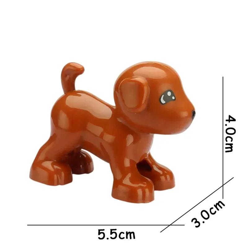 Big Size Building Blocks Animal Accessories Figures Farm Poultry Livestock Cat Rabbit Compatible Bricks Toys Children Kids Gifts