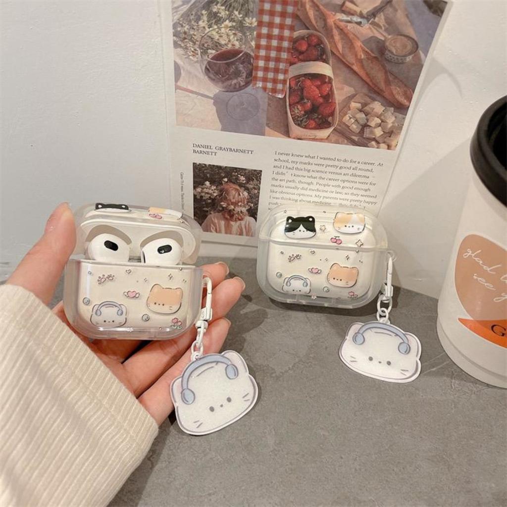 Мультяшный милый кот для чехла наушников AirPods 1/1/1/1 поколения Pro/Pro1 Чехол для наушников Apple