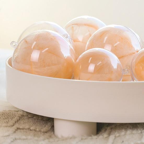 Yousheng Clear Fillable Ball Ornaments Plastic Transparent Shatterproof Hanging Ball Decoration for DIY Crafts Christmas Wedding Decor