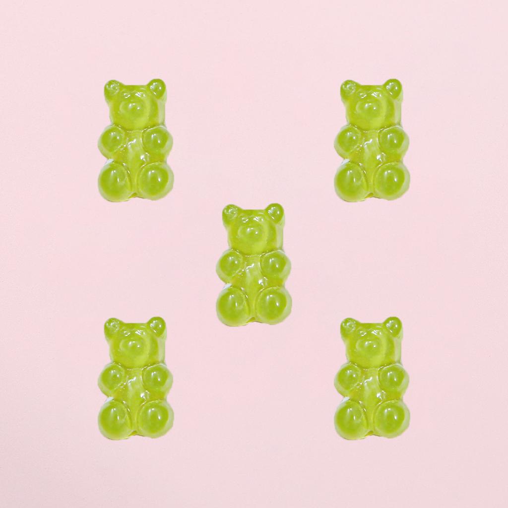 1000Pcs Resin Candy Bear Charms Beads for DIY Necklace Bracelet Earrings Jewelry Making