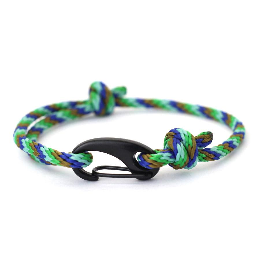 New Handmade Ethnic String Bracelet For Men Marine Fabric Nautical Braslet Black D Buckle Climbing Rope Braclet Beach Pulseria