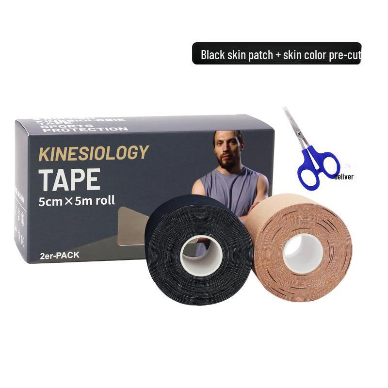 Предварительно вырезанный кинезио-пластырь на колено для лечения растяжений и занятий спортом