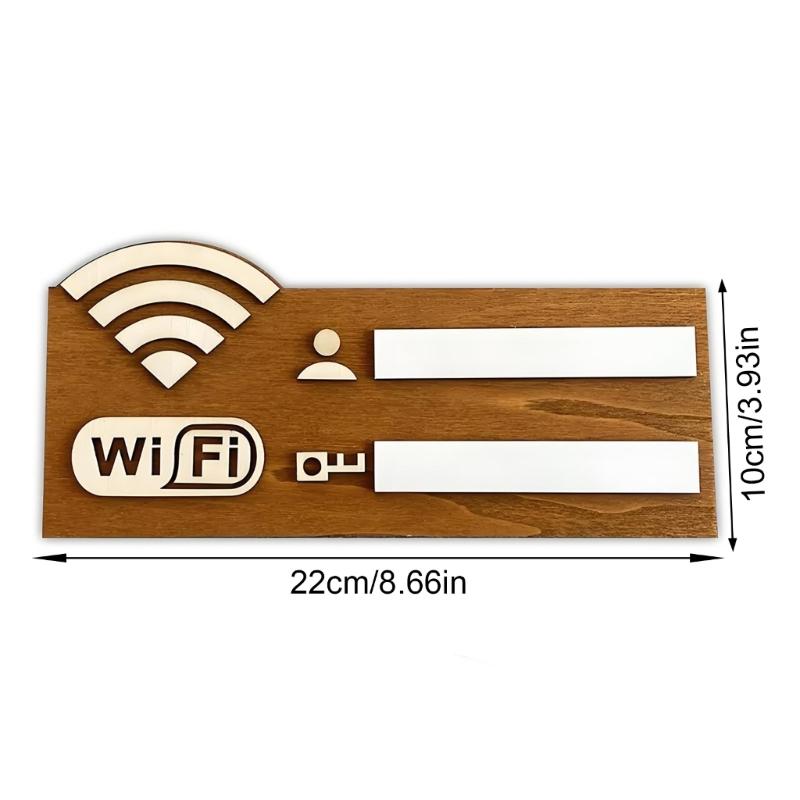 Деревянная табличка «WiFi для гостей» для прихожей дома, Пластина с деревянным покрытием и двумя пустыми строками для посетителей