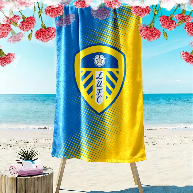 Пляжное полотенце с принтом LUFC, Большое мягкое быстросохнущее полотенце для пляжа, кемпинга, плавания