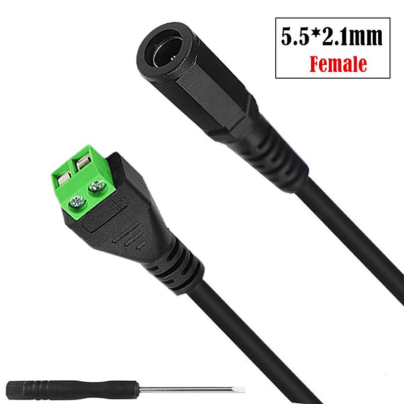 Кабель питания постоянного тока 5.5*2.1/5.5*2.5мм/3.5*1.35мм разъем гнездо-вилка штекерное соединение для светодиодной ленты, камеры видеонаблюдения, видеорегистратора