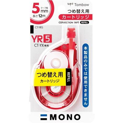 Tombow Pencil Корректирующая лента Mono YX Картридж YR5 Ширина 5 мм x Длина 12 м Красный CT YR5 1 шт. (10 кусочков)