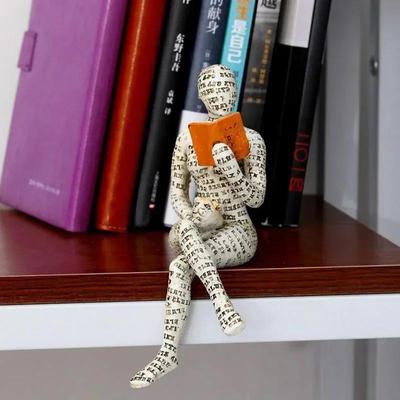 Статуэтки из смолы «Женщина, читающая книгу» для интерьера, абстрактные фигурки для домашнего кабинета, гостиной, спальни, художественные ремесла, фигурки, статуи