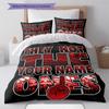 Ink Motto Custom Name Pattern Bedding Quilt Set Quilt Cover Pillowcase Home Birthday Gift(1 * duvet cover + 2 * pillowcase, without core)