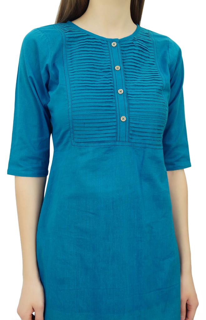 Phagun Cotton Designer Kurta Women Ethnic Top Tunic Indian Dress Straight