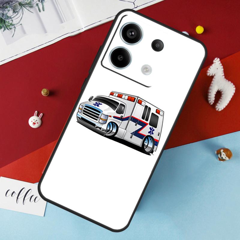 Ambulance EMS EMT Paramedic Case For Xiaomi Redmi Note 13 12 11 8 9 10 Pro Note 12S 11S 10S Redmi 12 10C 12C 13C Cover
