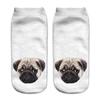 1 пара 3D милых забавных носков с принтом собаки, унисекс, низкие носки до щиколотки