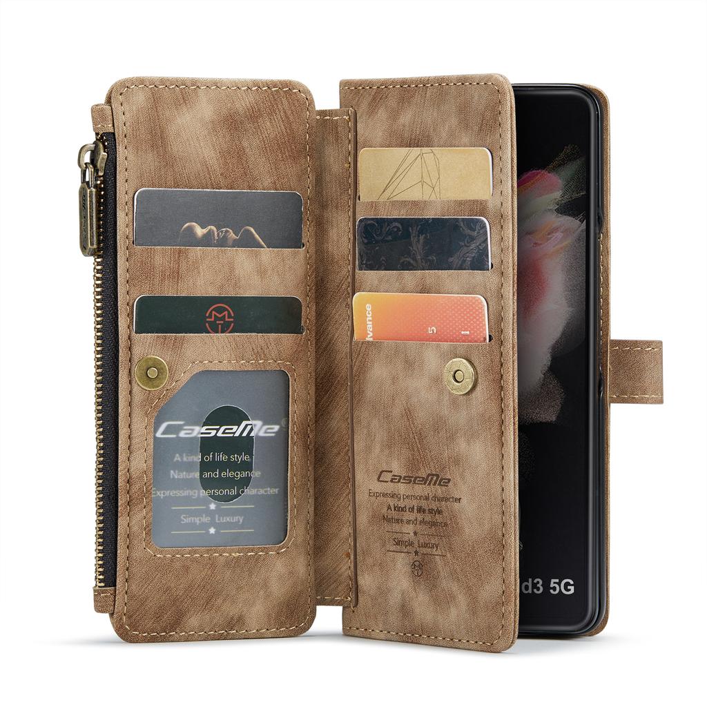 Portable Flip Leather Wallet Cover Case For Samsung Galaxy Z Fold 4 Fold4 Fold 3 5g Fold3 Card Pocket Mobile Phone Bag
